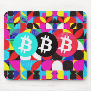 Kleurrijke Bitcoin (Vibrant HD) Muismat