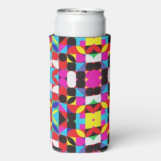 Kleurrijke Bitcoin (Vibrant HD) Seltzer Blikjeskoeler (Seltzer Achterkant)