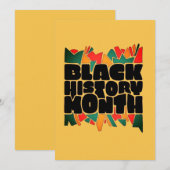 Kleurrijke Bits Black Geschiedenis Maand Wenskaart Feestdagenkaart (Voorkant / Achterkant)