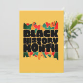 Kleurrijke Bits Black Geschiedenis Maand Wenskaart Feestdagenkaart (Staand voorkant)