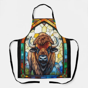 Kleurrijke Bizon Buffalo Cottagecore Rustieke Prin Schort