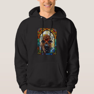 Kleurrijke Bizon Buffalo Dier Natuur Kunst Hoodie