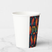 Kleurrijke blaadjes in herfst Papieren beker (Rechts)