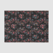 Kleurrijke Black Boho Floral Tissuepapier (Voorkant)