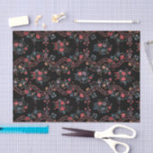 Kleurrijke Black Boho Floral Tissuepapier (Craft)