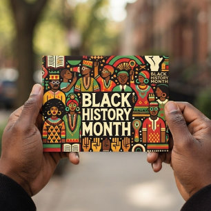 Kleurrijke Black History Month Toont Zwarte Cultuu Briefkaart