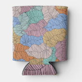 Kleurrijke bladeren: abstracte schilderachtergrond blikjeskoeler (Voorkant)