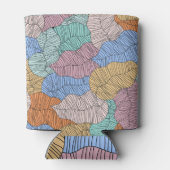 Kleurrijke bladeren: abstracte schilderachtergrond blikjeskoeler (Achterkant)