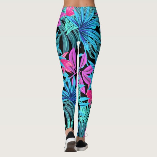 Kleurrijke Bladeren Art Leggings (Achterkant)