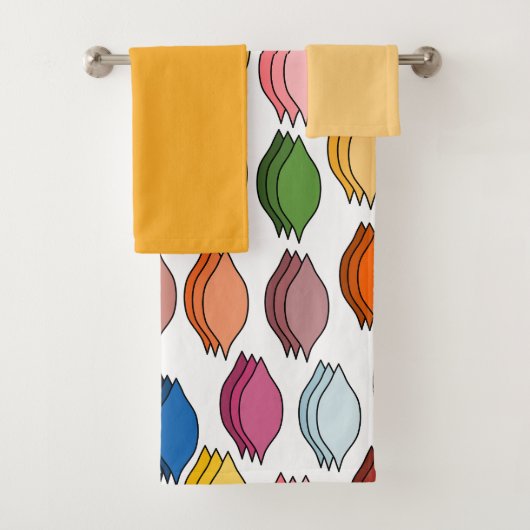 Kleurrijke bladeren bad handdoek (Insitu)