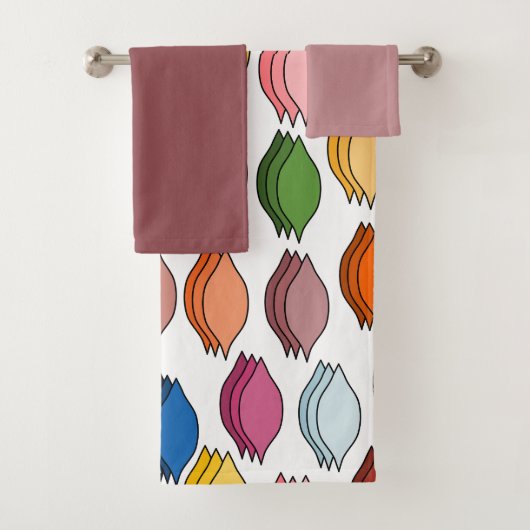 Kleurrijke bladeren  bad handdoek (Insitu)