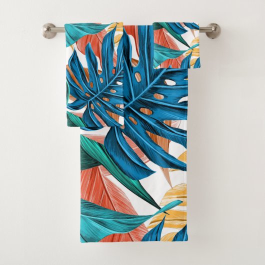 Kleurrijke bladeren bad handdoek (Insitu)