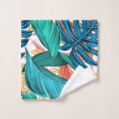 Kleurrijke bladeren bad handdoek (Wasdoekje)