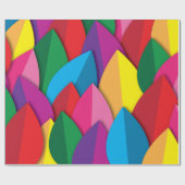 Kleurrijke bladeren cadeaupapier (Vlak)