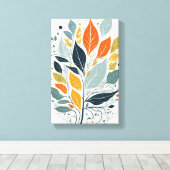 Kleurrijke bladeren canvas afdruk (Insitu (Houten vloer))