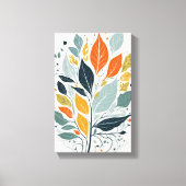 Kleurrijke bladeren canvas afdruk (Voorkant)