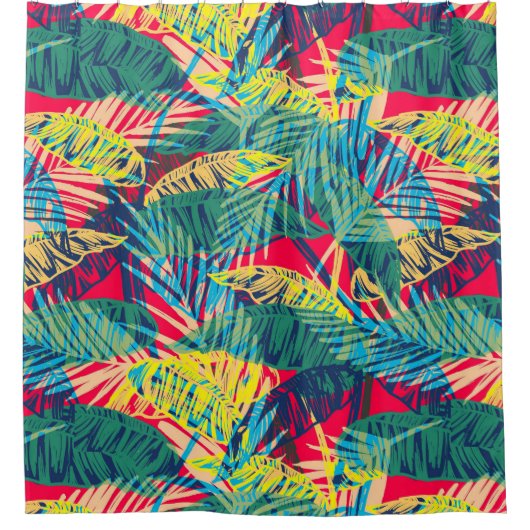 Kleurrijke bladeren douchegordijn (Voorkant)