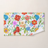 Kleurrijke bladeren en bloemen bad handdoek (Handdoek)
