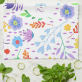 Kleurrijke bladeren en bloemen theedoek (Gevouwen)