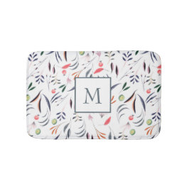 Kleurrijke bladeren en veren badmat