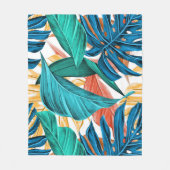 Kleurrijke bladeren fleece deken (Voorkant)