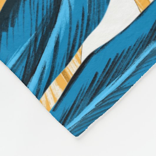 Kleurrijke bladeren fleece deken (Hoek)