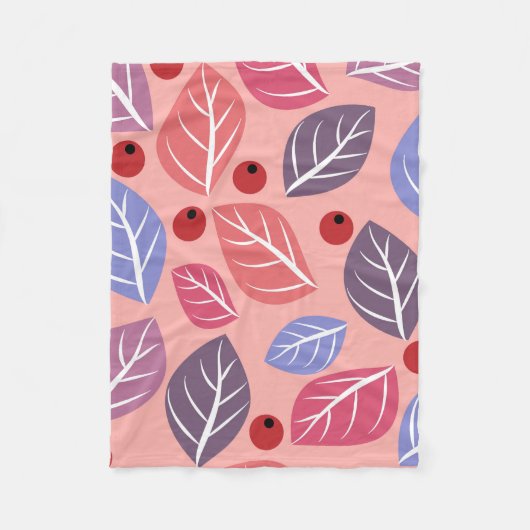 Kleurrijke bladeren | fleece deken (Voorkant)