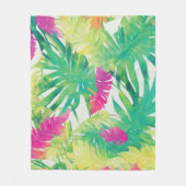 Kleurrijke bladeren fleece deken (Voorkant)