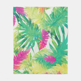 Kleurrijke bladeren fleece deken