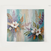 Kleurrijke bladeren Floral-Abstract Beachy Wandkleed (Voorkant (horizontaal))