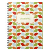 Kleurrijke bladeren Gepersonaliseerd Notitieboek - (Voorkant)