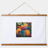 Kleurrijke bladeren Hout Topped wandtapijt Hangend Wandkleed (Voorkant)