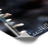 Kleurrijke bladeren in Dusk op het spoor Poster (Hoek)