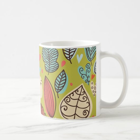 Kleurrijke bladeren koffiemok (Rechts)