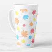 Kleurrijke bladeren latte mok (Linkerhoek)