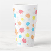 Kleurrijke bladeren latte mok (Voorkant)