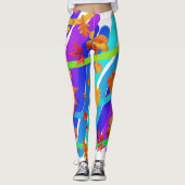 kleurrijke bladeren leggings (Voorkant)