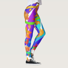 kleurrijke bladeren leggings