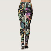 Kleurrijke bladeren leggings (Achterkant)