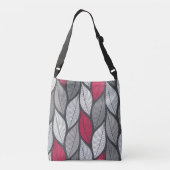 Kleurrijke bladeren: met de hand getekend naadloos crossbody tas (Achterkant)