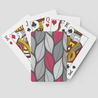 Kleurrijke bladeren: met de hand getekend naadloos pokerkaarten