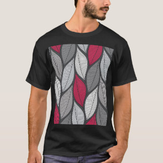 Kleurrijke bladeren: met de hand getekend naadloos t-shirt