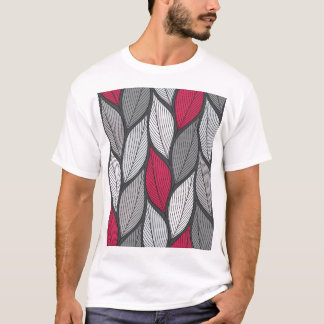 Kleurrijke bladeren: met de hand getekend naadloos t-shirt