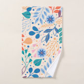 Kleurrijke bladeren Modern Foliage Patroon Bad Handdoek (Handdoek)