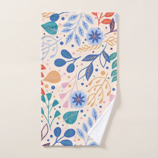 Kleurrijke bladeren Modern Foliage Patroon Bad Handdoek (Handdoek)