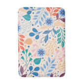 Kleurrijke bladeren Modern Foliage Patroon Badmat (Voorkant Verticaal)