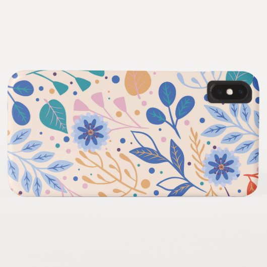 Kleurrijke bladeren Modern Foliage Patroon Case-Mate iPhone Case (Achterkant (horizontaal))