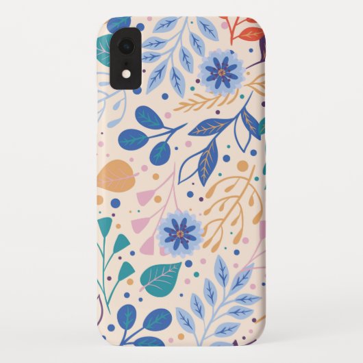 Kleurrijke bladeren Modern Foliage Patroon Case-Mate iPhone Case (Achterkant)