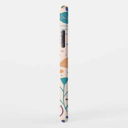 Kleurrijke bladeren Modern Foliage Patroon Case-Mate iPhone Case (Achterkant/rechts)