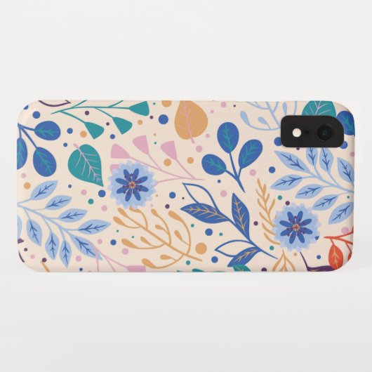 Kleurrijke bladeren Modern Foliage Patroon Case-Mate iPhone Case (Achterkant (horizontaal))